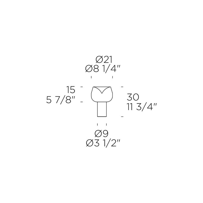 Aella Bold T guld Bordslampa