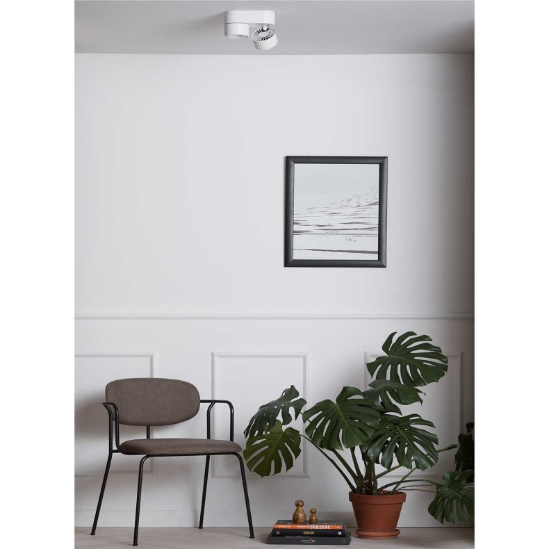 Aim Spot Double hvid Loft/Vgspot