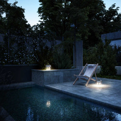 Aqu S guld IP65 Batterilampe