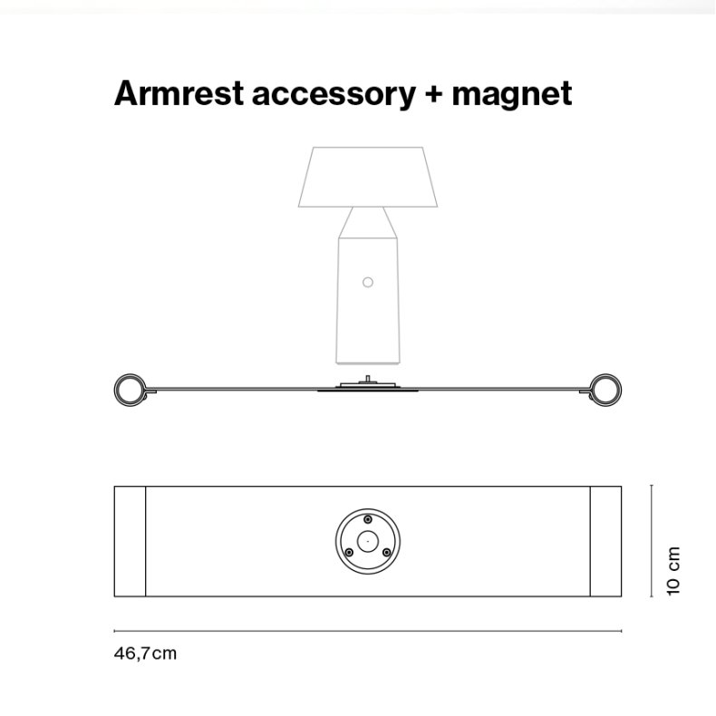 Armrest accessory + magnet