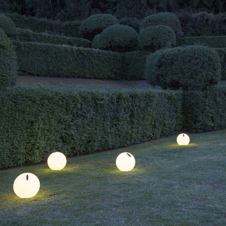 Bowl hvid Udendrslampe