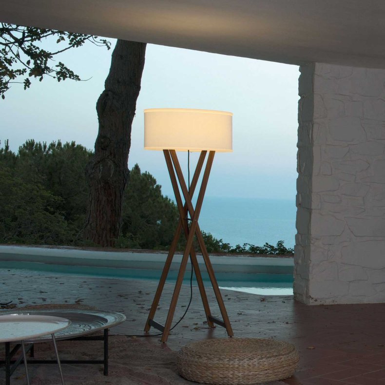 Cala 140 IP65 Udendrs Gulvlampe iroko/brun