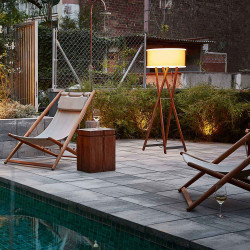 Cala 140 IP65 Udendrs Gulvlampe iroko/brun