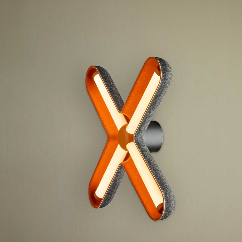 FUZZ Wall Black/Orange Wall Light