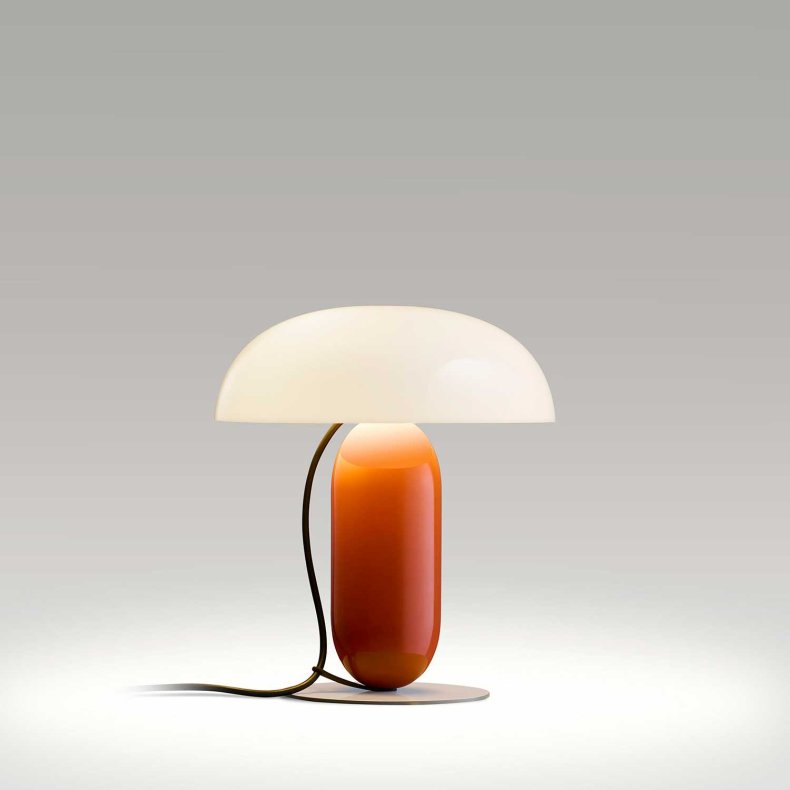 Gambosa Opal-Orange Table Lamp