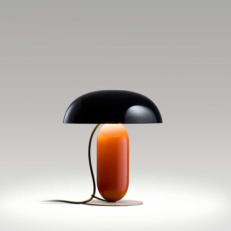 Gambosa Black-Orange Table Lamp