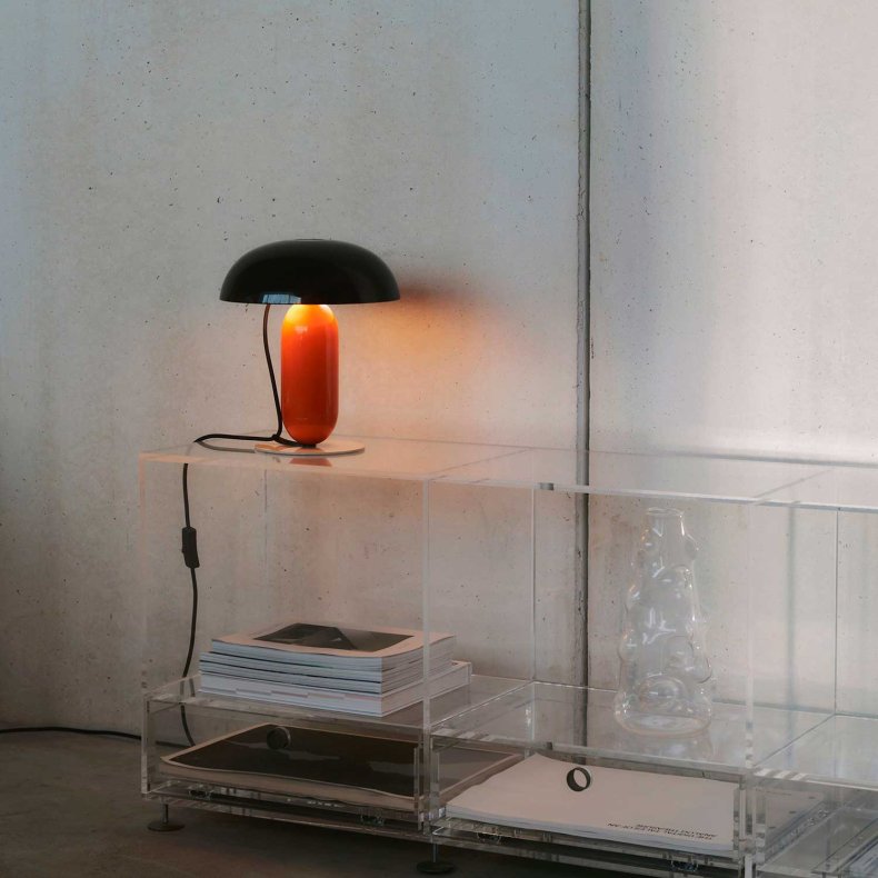 Gambosa Black-Orange Table Lamp