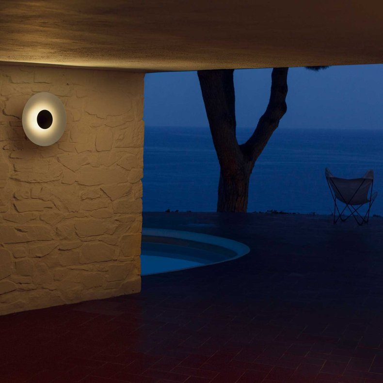 Ginger C hvit Utendrs Vegglampe