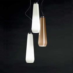 Glass Drop hvid Pendel