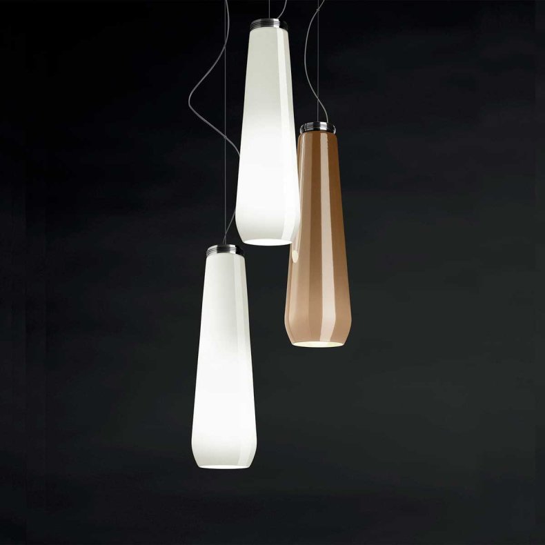 Glass Drop hvid Pendel