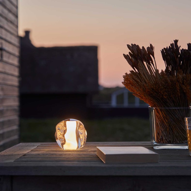 ICE BALL Krom Bordlampe