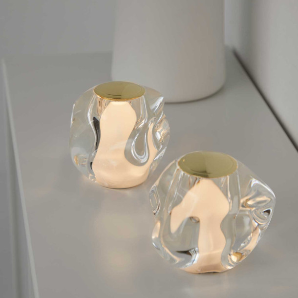 ICE BALL Bordlampe Guld