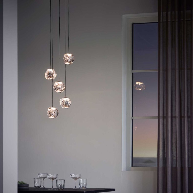 ICE BALL 5 Cluster Pendant Light