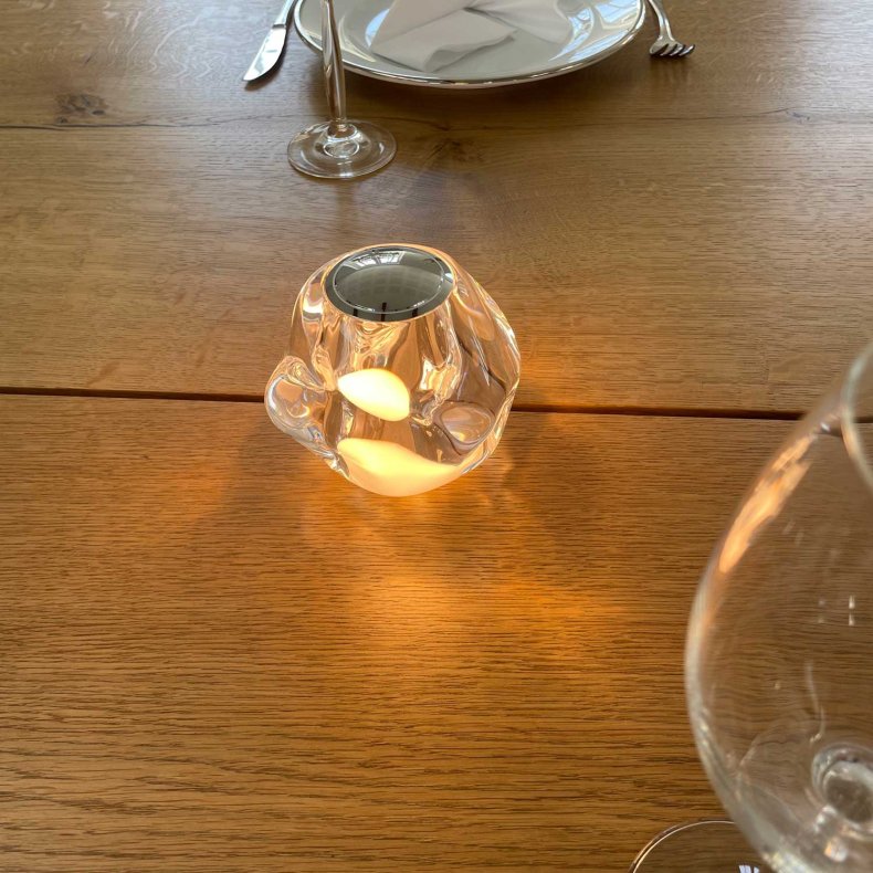 ICE BALL Krom Bordlampe