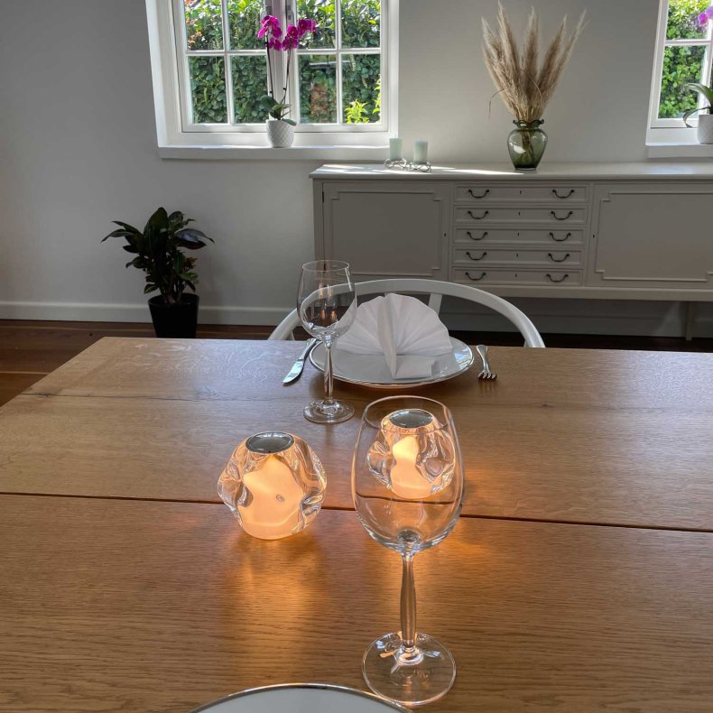 ICE BALL Krom Bordlampe