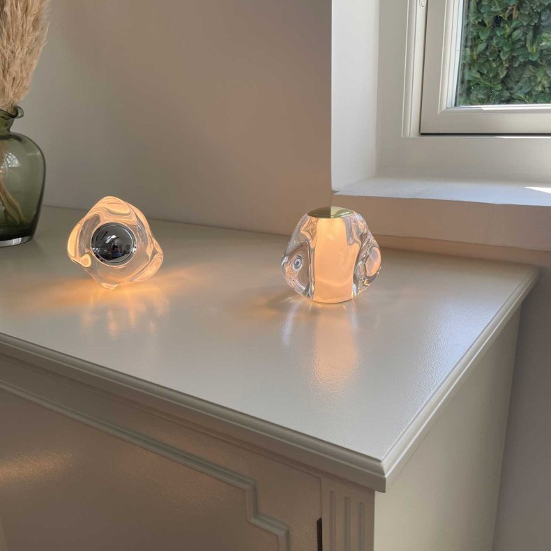 ICE BALL Krom Bordlampe