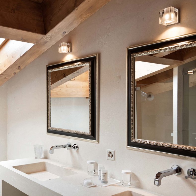 Ice Cube transparent Vegglampe/Taklampe