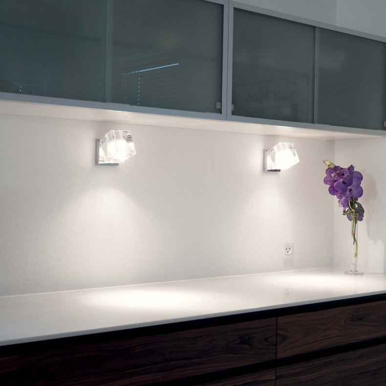 Ice Cube transparent Vegglampe/Taklampe