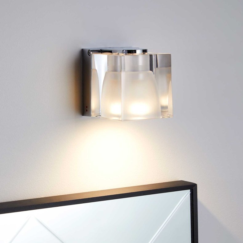 Ice Cube transparent Vegglampe/Taklampe