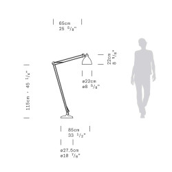 JJ Mid TR mica bl Gulvlampe