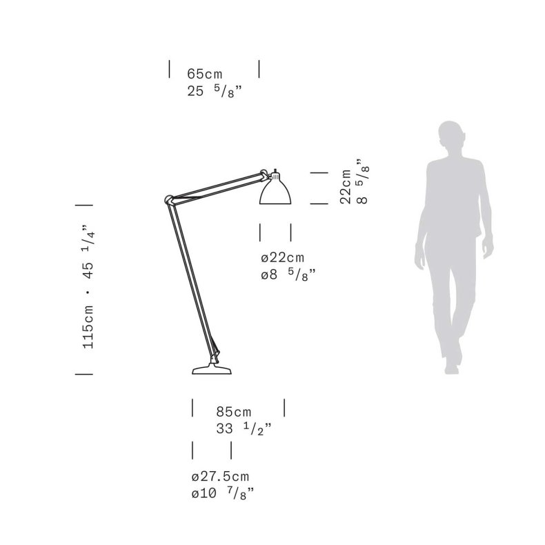 JJ Mid TR mica bl Gulvlampe