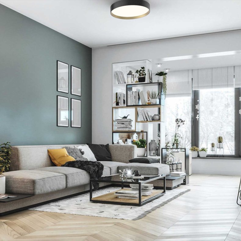 Lucia Black Gold 35 Ceiling Light