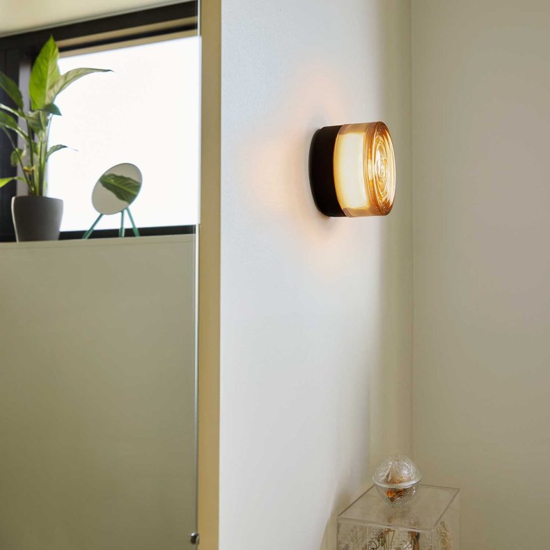 Otto Wave Amber Vgglampa/Taklampa