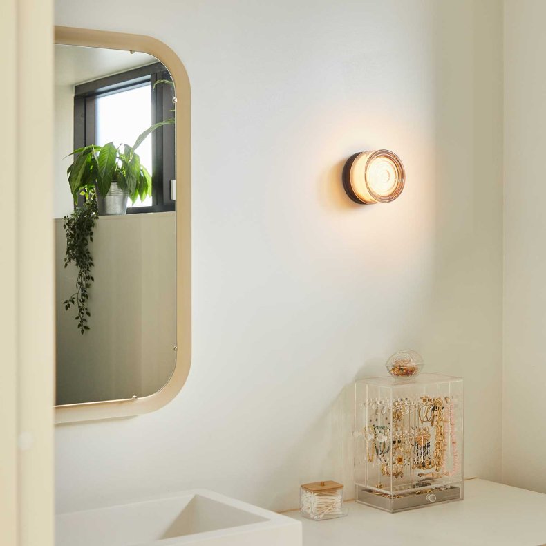 Otto Wave Amber Vgglampa/Taklampa