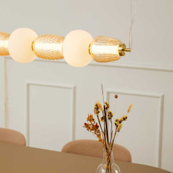 Pearl 7 Amber/Guld Takpendel