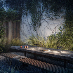 Qua IP65 black Battery Lamp