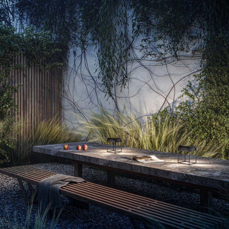 Qua IP65 black Battery Lamp