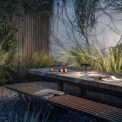 Qua IP65 black Battery Lamp