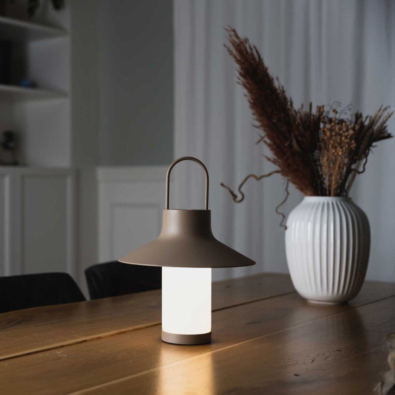 Shadow Large Grbeige Bordlampe