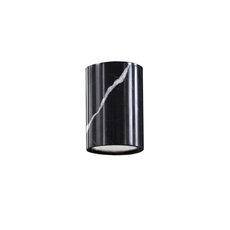 Solid Cylinder Taklampe Nero Marquina Marble