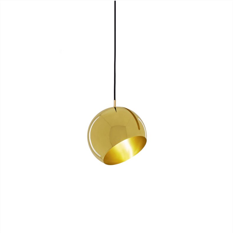 Tilt Globe Brass Pendant Light
