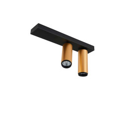 X-BEAM Double Guld/Svart Tak/Vggspotlight