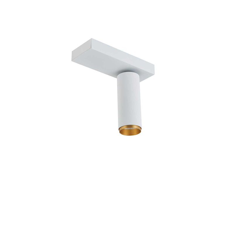 X-BEAM Single White/Gold Ceiling/Wall Spotlight