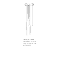 Round Black Canopy for 10 lamps