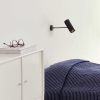 Sia Click Spot with Base Wall/Ceiling Black