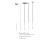 Elongated Black Canopy for 5 Lamps